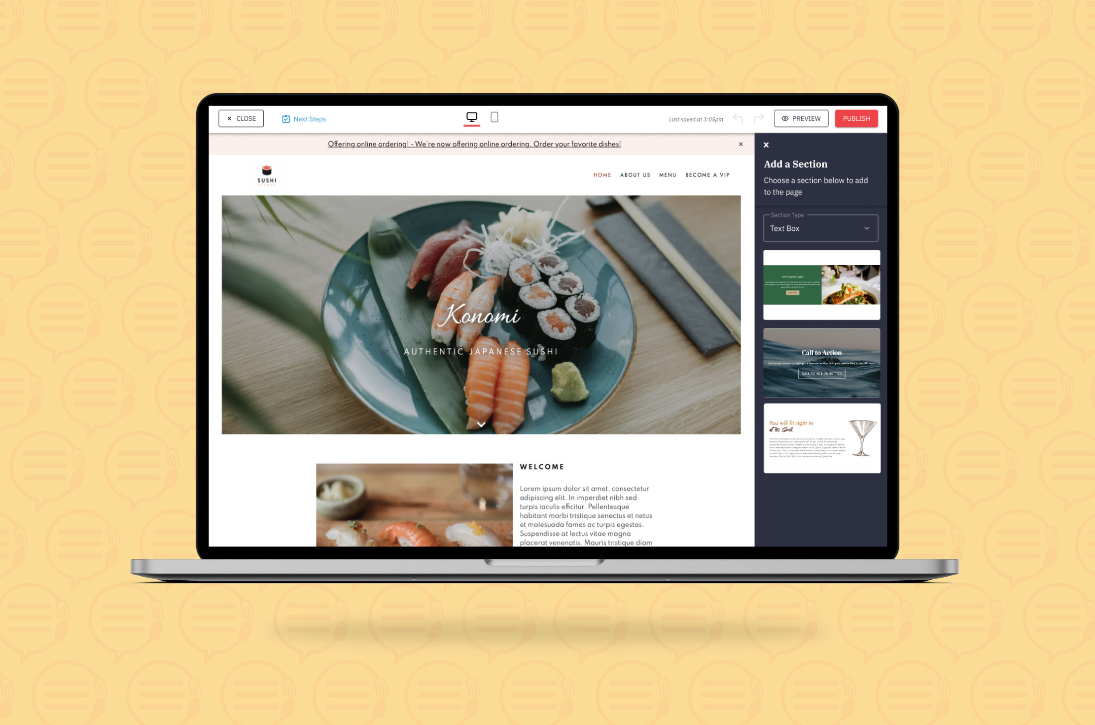 Restaurant website design doesn&#x27;t require a designer anymore