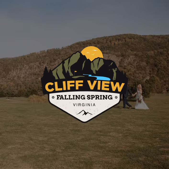 Cliff View restaurant — outdoor mountain landscape with couple walking.
