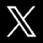 Stylized white letter X on a black background.